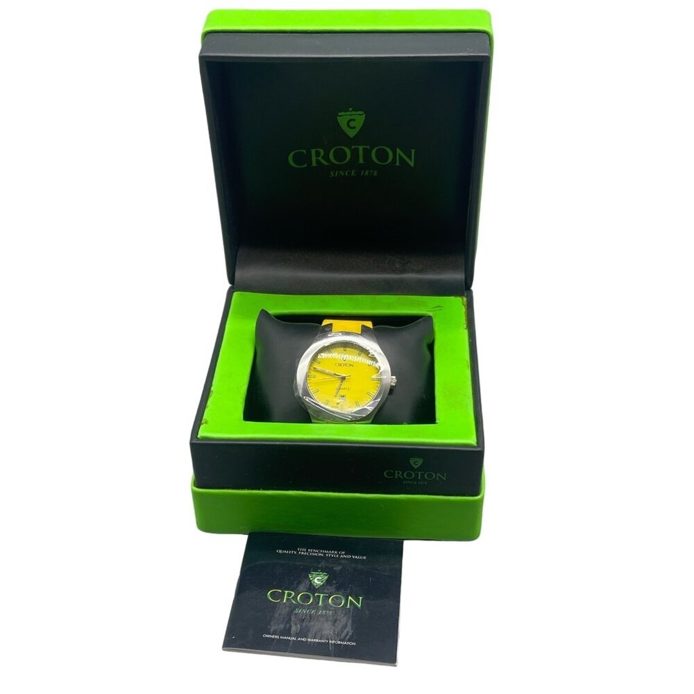 Croton CA301052 watch stainless steel 3atm/100ft water resistant Japan READ NEW